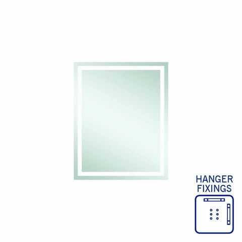 Mirrors Thermogroup Sierra Rectangle Mirror with Sandblasted Border Style: Hangers Size: 600x750x14mm Place & Palette