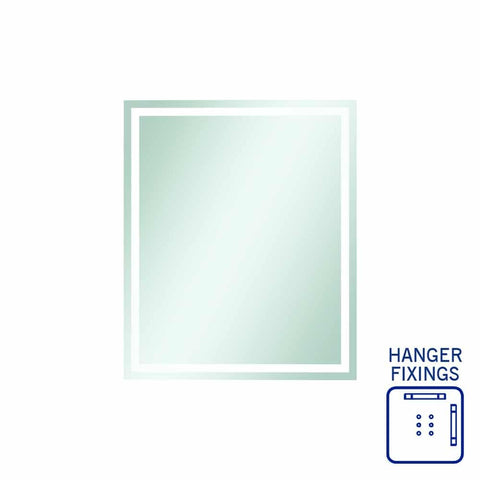 Mirrors Thermogroup Sierra Rectangle Mirror with Sandblasted Border Style: Hangers Size: 900x750x14mm Place & Palette