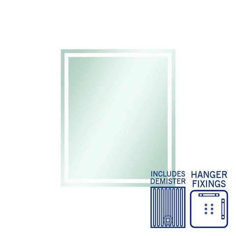 Mirrors Thermogroup Sierra Rectangle Mirror with Sandblasted Border Style: Hangers and Demister Size: 900x750x14mm Place & Palette