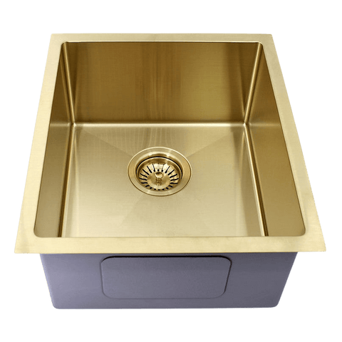 Basins Modern National Single Bowl Sink Colour: Light Gold Size: 26L - 440 X 380 X 200mm Place & Palette