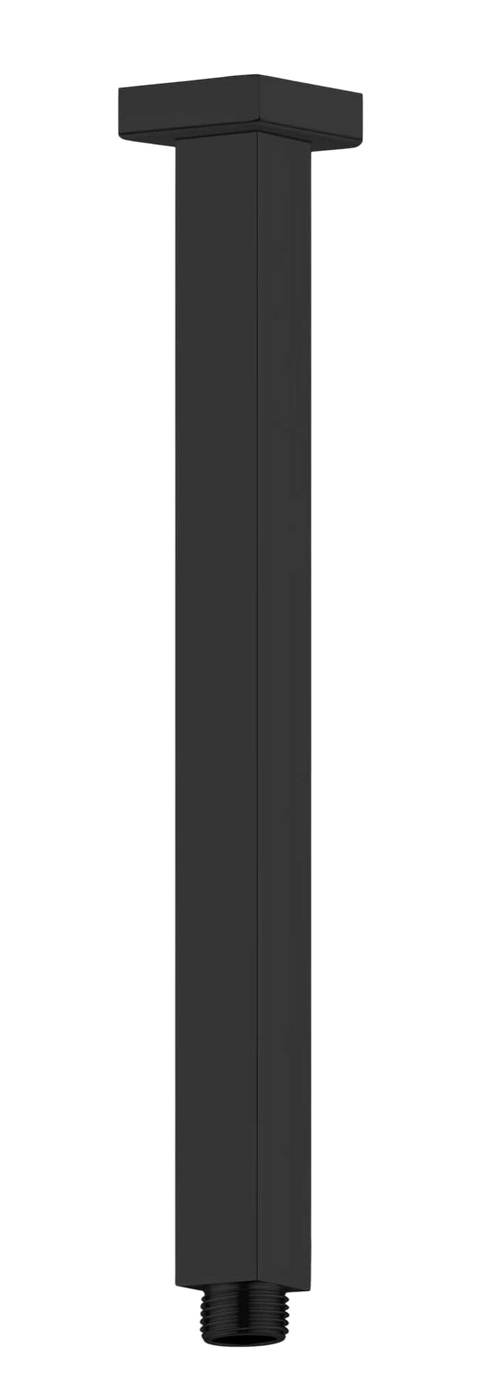 Showers Nero Square Ceiling Arm Colour: Matte Black Length: 450mm Place & Palette
