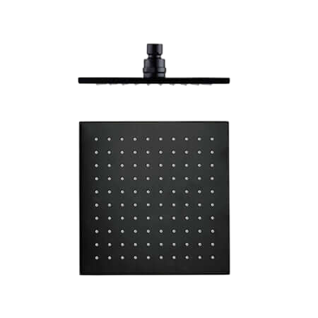 Showers Nero Square Shower Head Colour: Matte Black Size: 250mm Place & Palette