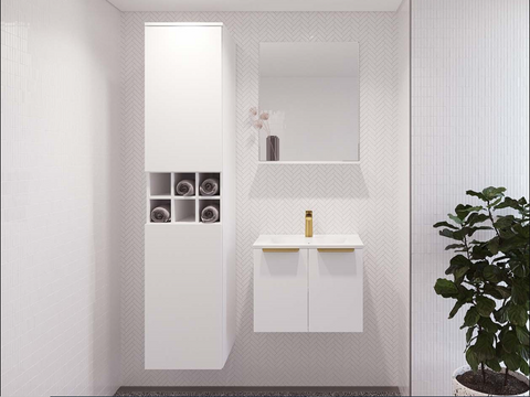 Vanities Timberline St Clair Tallboy Wall Hung Size: W 400mm Place & Palette