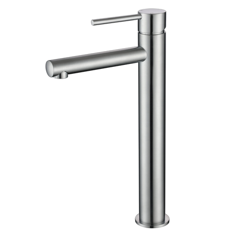 Tapware Modern National Star Mini Basin Mixer - High Rise Style: High Rise Colour: Electroplated Brushed Chrome Place & Palette