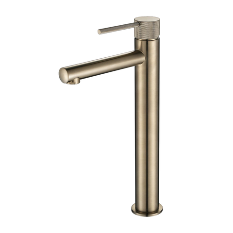 Tapware Modern National Star Mini Basin Mixer - High Rise Style: High Rise, Knurled Handle Colour: Pvd Brushed Nickel Place & Palette