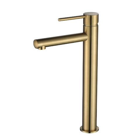 Tapware Modern National Star Mini Basin Mixer - High Rise Style: High Rise Colour: Pvd Brushed Bronze Place & Palette