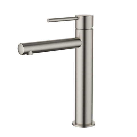 Tapware Modern National Star Mini Basin Mixer - Mid Rise Colour: Pvd Brushed Nickel Place & Palette