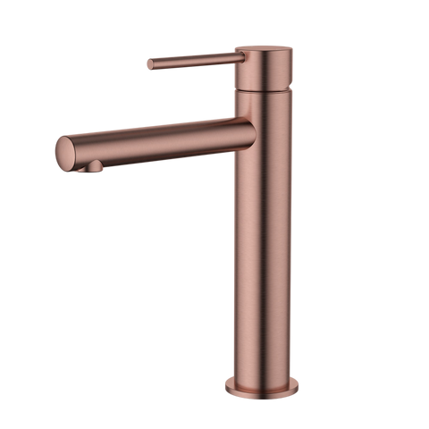 Tapware Modern National Star Mini Basin Mixer - Mid Rise Colour: Pvd Champagne Place & Palette