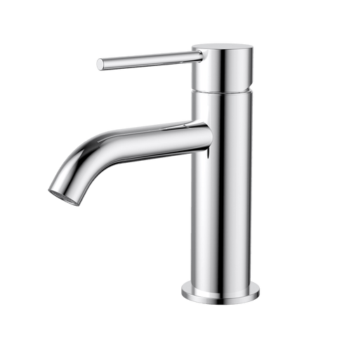 Tapware Modern National Star Mini Basin Mixer Style: Curved Spout Colour: Electroplated Chrome Place & Palette