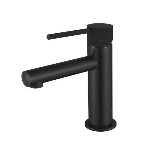 Tapware Modern National Star Mini Basin Mixer Style: Knurled Handle Colour: Electroplated Matte Black Place & Palette