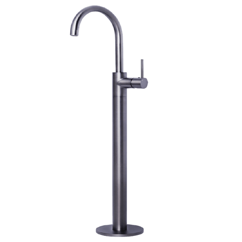 Tapware Modern National Star Mini Freestanding Bath Mixer Colour: Electroplated Gunmetal Place & Palette