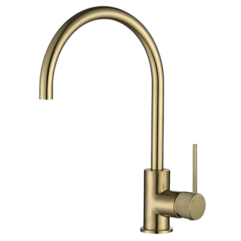 Tapware Modern National Star Mini Kitchen Mixer Colour: Pvd Brushed Bronze Style: Knurled Handle Place & Palette