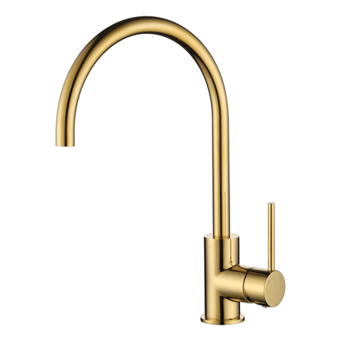 Tapware Modern National Star Mini Kitchen Mixer Colour: Pvd Polished Brass Style: Standard Place & Palette