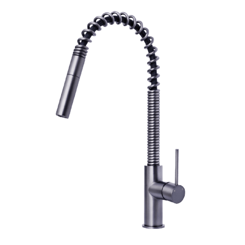 Tapware Modern National Star Mini Spring Kitchen Mixer Colour: Electroplated Gunmetal Place & Palette