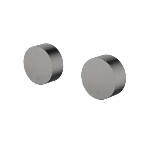 Tapware Modern National Star Mini Wall Top Assemblies Style: Round Colour: Electroplated Gunmetal Place & Palette