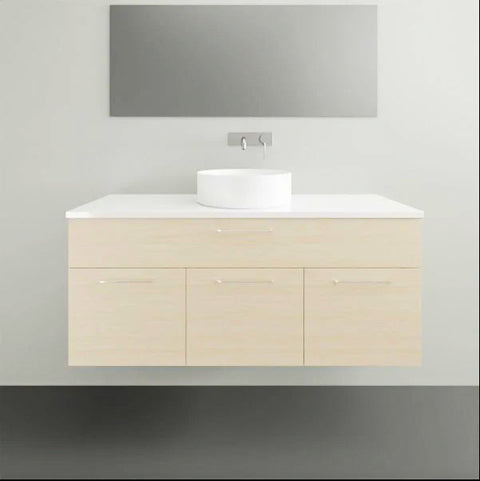 Vanities Timberline Taylor Wall Hung Vanity with Silksurface Top & White Gloss Above Counter Basin Size: L 1200mm Centre Bowl Place & Palette