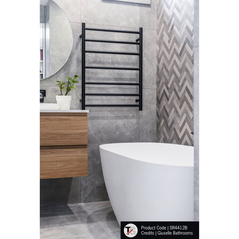 Accessories Thermogroup Thermorail 12Volt Towel Rail Colour: Polished Stainless Steel Size: 4 Bars - 550x550x122mm (65 Watts) Style: Straight/Round Place & Palette
