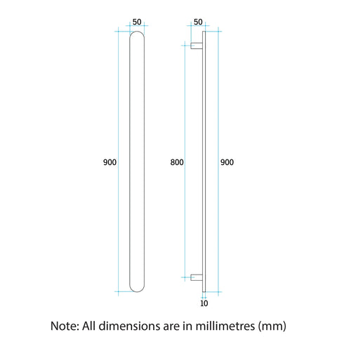 Accessories Thermogroup Thermorail Flat Pill 12 Volt Vertical Bar Colour: Polished Stainless Steel 20W Place & Palette