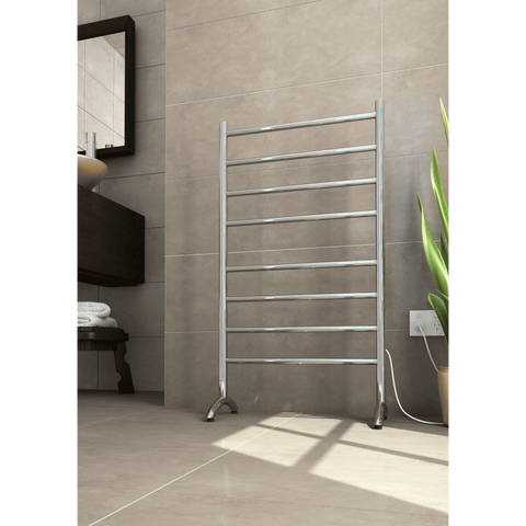Accessories Thermogroup Thermorail Free Standing Heated Towel Rail Style: Straight/Round Size: 8 Bars - 600x1080x300mm (100 Watts) Place & Palette