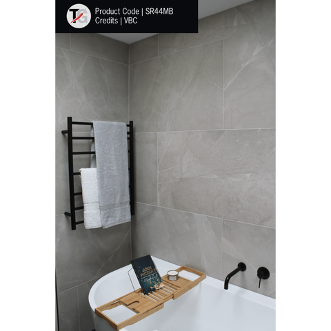Accessories Thermogroup Thermorail Heated Towel Rail - Straight/Round Colour: Polished Stainless Steel Size: 4 Bars - 550x550x122mm (41 Watts) Place & Palette