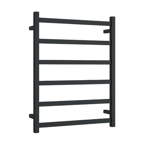 Accessories Thermogroup Thermorail Heated Towel Rail - Straight/Square Colour: Matt Black Size: 6 Bars - 600x800x120mm (104 Watts) Place & Palette