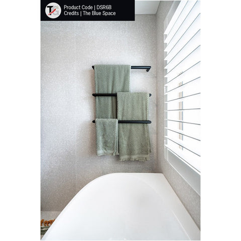 Accessories Thermogroup Thermorail Heated Towel Single Rail - Round Size: 450x32x100mm (14 Watts) Colour: Polished Stainless Steel Place & Palette