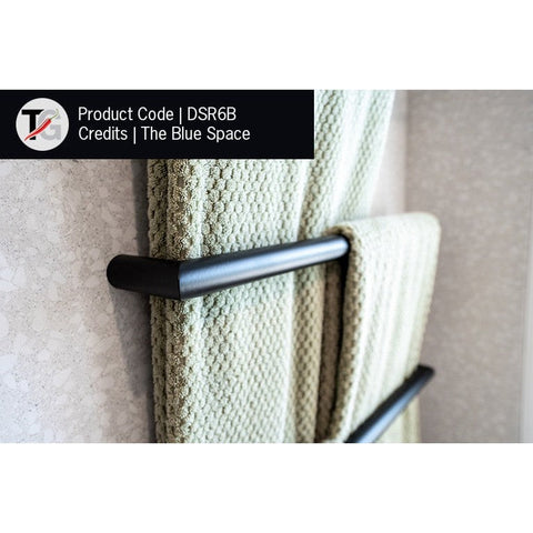 Accessories Thermogroup Thermorail Heated Towel Single Rail - Round Size: 450x32x100mm (14 Watts) Colour: Polished Stainless Steel Place & Palette