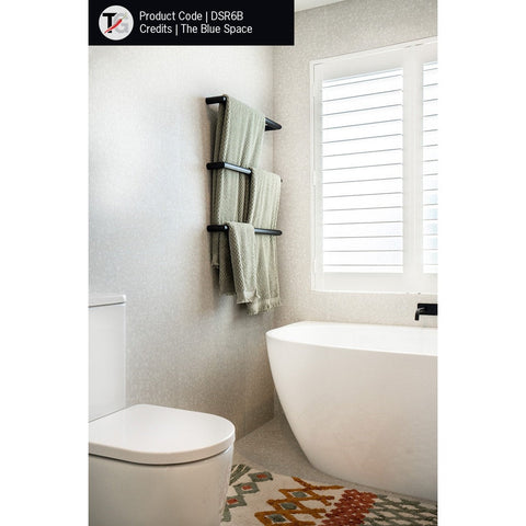 Accessories Thermogroup Thermorail Heated Towel Single Rail - Round Size: 450x32x100mm (14 Watts) Colour: Polished Stainless Steel Place & Palette