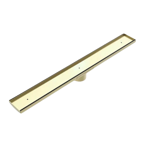 Accessories Nero Tile Insert V Channel Floor Grate 89mm Outlet Colour: Brushed Gold Fitting: Without Outlet and Hole Saw Place & Palette