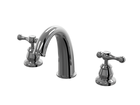 Tapware ParTaps Tudor Lever Basin Set Deluxe - Ceramic Disc Colour: Black Sapphire Place & Palette