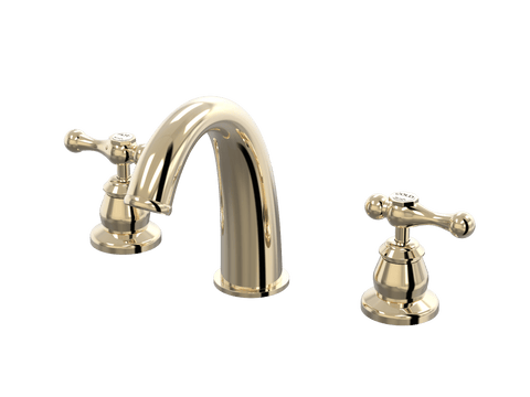 Tapware ParTaps Tudor Lever Basin Set Deluxe - Ceramic Disc Colour: Brass Gold Place & Palette