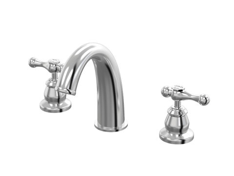 Tapware ParTaps Tudor Lever Basin Set Deluxe - Ceramic Disc Colour: Brushed Chrome Place & Palette
