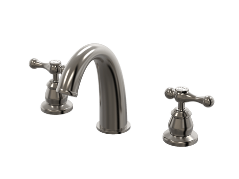 Tapware ParTaps Tudor Lever Basin Set Deluxe - Ceramic Disc Colour: Brushed Gunmetal Place & Palette