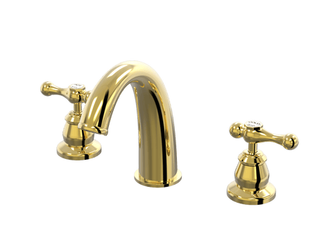 Tapware ParTaps Tudor Lever Basin Set Deluxe - Ceramic Disc Colour: Gold Place & Palette