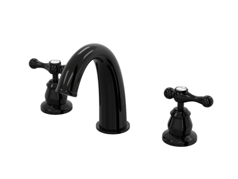 Tapware ParTaps Tudor Lever Basin Set Deluxe - Ceramic Disc Colour: Midnight Black Place & Palette