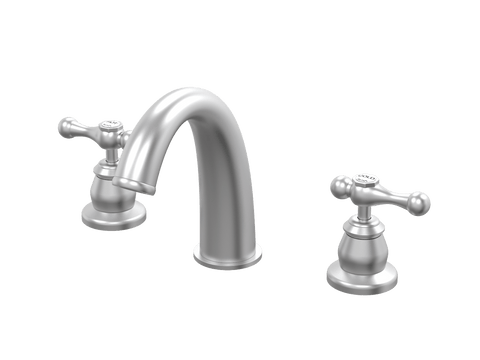 Tapware ParTaps Tudor Lever Basin Set Deluxe - Ceramic Disc Colour: Satin Pearl Place & Palette