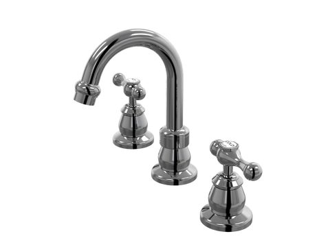 Tapware ParTaps Tudor Lever Basin Set Swivel - Ceramic Disc Colour: Black Sapphire Place & Palette