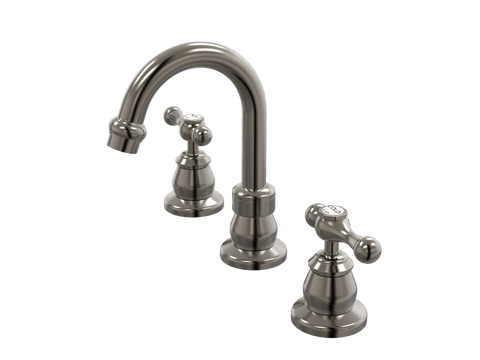 Tapware ParTaps Tudor Lever Basin Set Swivel - Ceramic Disc Colour: Brushed Gunmetal Place & Palette