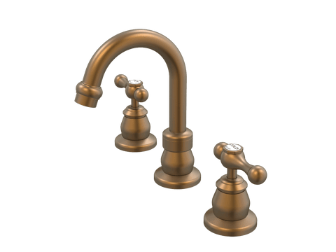 Tapware ParTaps Tudor Lever Basin Set Swivel - Ceramic Disc Colour: Burnished Place & Palette