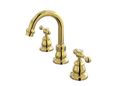 Tapware ParTaps Tudor Lever Basin Set Swivel - Ceramic Disc Colour: Gold Place & Palette
