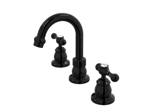 Tapware ParTaps Tudor Lever Basin Set Swivel - Ceramic Disc Colour: Midnight Black Place & Palette