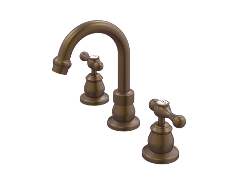 Tapware ParTaps Tudor Lever Basin Set Swivel - Ceramic Disc Colour: Native Brass Place & Palette