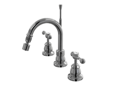 Tapware ParTaps Tudor Lever Bidet Set Fixed - Ceramic Disc Colour: Black Sapphire Place & Palette