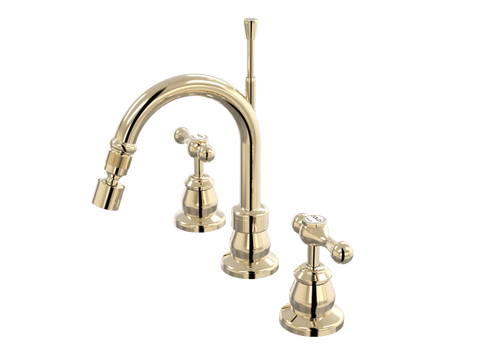 Tapware ParTaps Tudor Lever Bidet Set Fixed - Ceramic Disc Colour: Brass Gold Place & Palette