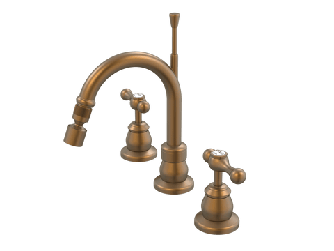 Tapware ParTaps Tudor Lever Bidet Set Fixed - Ceramic Disc Colour: Burnished Place & Palette