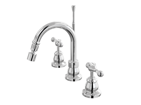 Tapware ParTaps Tudor Lever Bidet Set Fixed - Ceramic Disc Colour: Chrome Place & Palette
