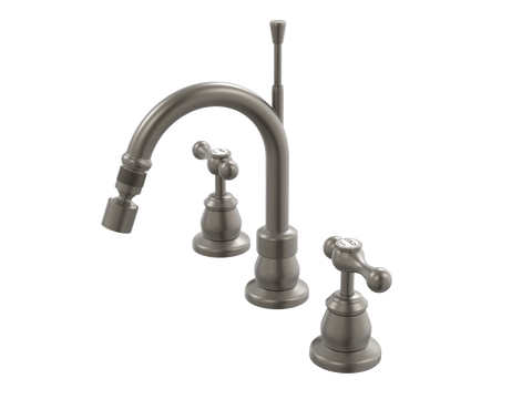 Tapware ParTaps Tudor Lever Bidet Set Fixed - Ceramic Disc Colour: Gunmetal Place & Palette