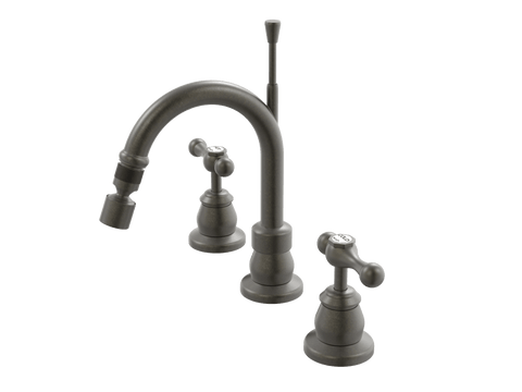 Tapware ParTaps Tudor Lever Bidet Set Fixed - Ceramic Disc Colour: Volcanic Grey Place & Palette