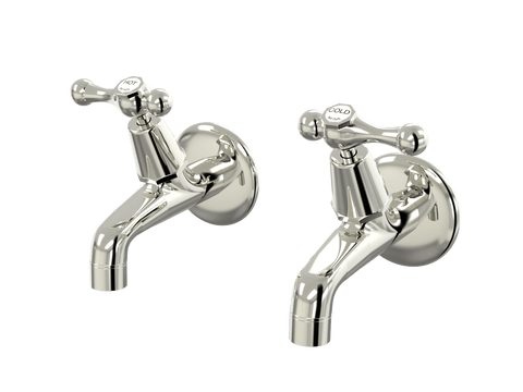 Tapware ParTaps Tudor Lever Female Bibs Wall Pair - Ceramic Disc Colour: Luminick Place & Palette