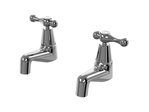 Tapware ParTaps Tudor Lever Pillar Taps Pair - Ceramic Disc Colour: Black Sapphire Place & Palette